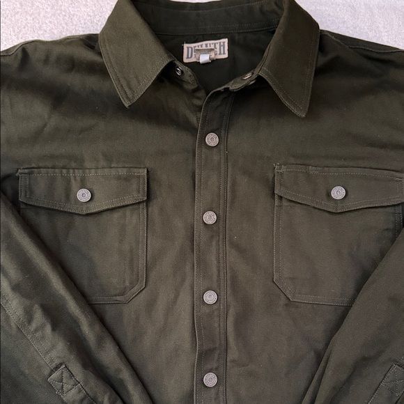 NWOT Duluth Trading Co Fire Hose Fleece Lined Lumber Jac Shirt Jacket Heavy